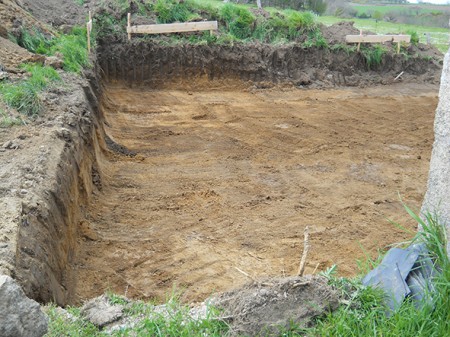 Earth removed ready for footings